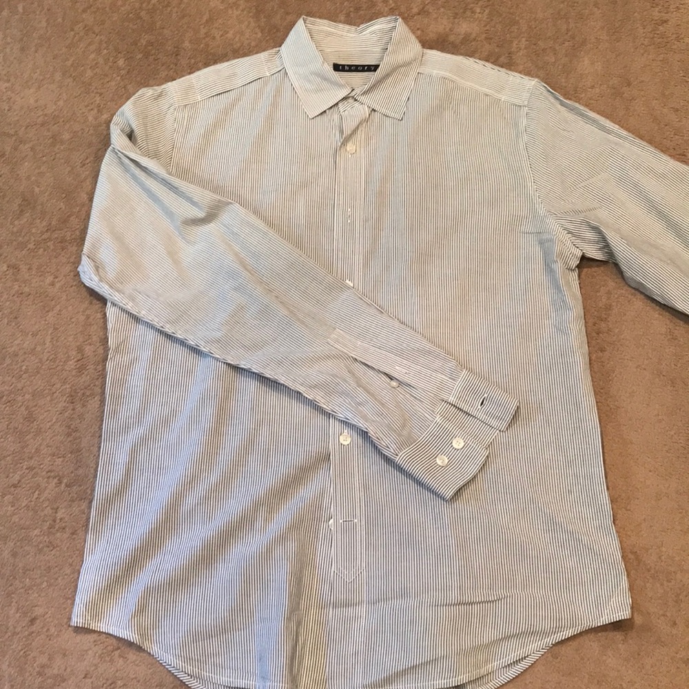 Men’s Theory Cotton Dress Shirt (Medium)
